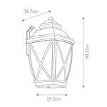 Kichler Outdoor Wall Light from the Tangier range. Tangier 1 Light Large Wall Lantern – SKU KL-TANGIER2-L