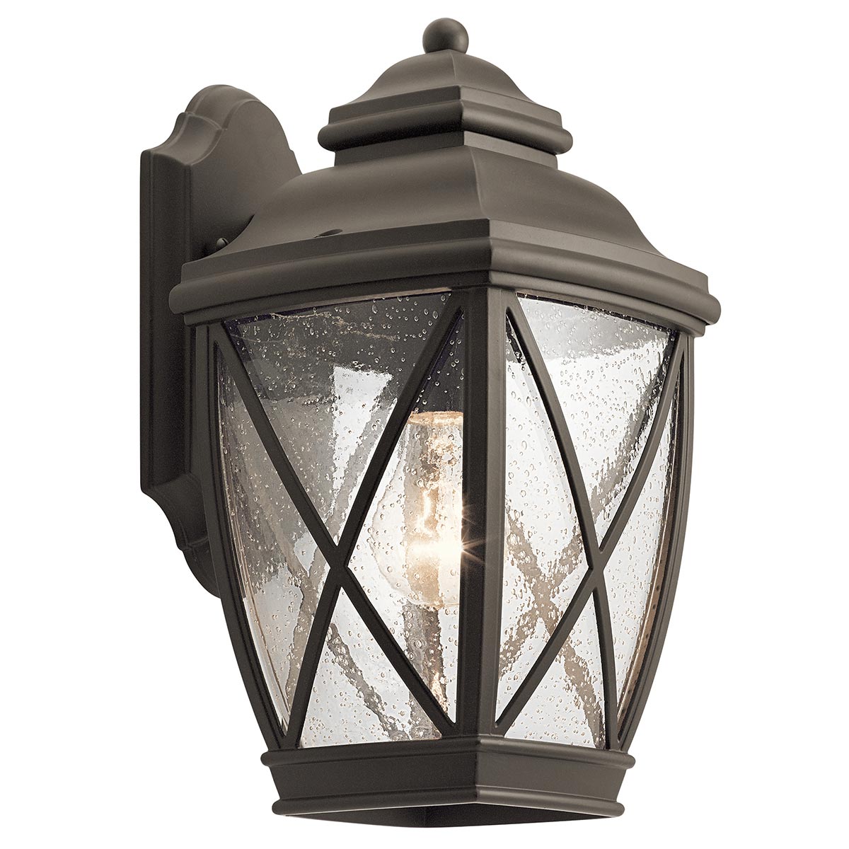 Kichler Outdoor Wall Light from the Tangier range. Tangier 1 Light Medium Wall Lantern Product Code = KL-TANGIER2-M