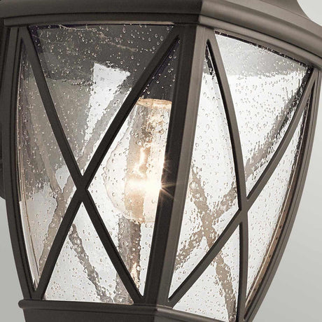 Kichler Outdoor Wall Light from the Tangier range. Tangier 1 Light Medium Wall Lantern Product Code = KL-TANGIER2-M