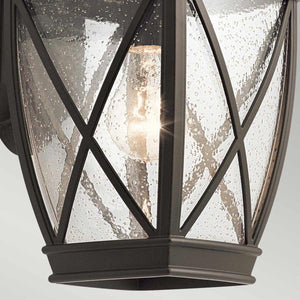 Kichler Outdoor Wall Light from the Tangier range. Tangier 1 Light Medium Wall Lantern Product Code = KL-TANGIER2-M