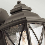 Kichler Outdoor Wall Light from the Tangier range. Tangier 1 Light Small Wall Lantern Product Code = KL-TANGIER2-S