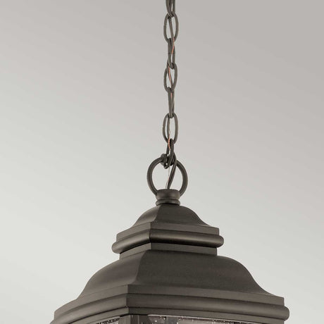Kichler Outdoor Hanging from the Tangier range. Tangier 1 Light Medium 7.5" Chain Lantern Product Code = KL-TANGIER8-M