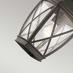 Kichler Outdoor Hanging from the Tangier range. Tangier 1 Light Medium 7.5" Chain Lantern Product Code = KL-TANGIER8-M