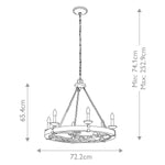 Kichler Chandelier from the Taulbee range. Taulbee 6 Light Chandelier – SKU KL-TAULBEE6
