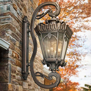 Kichler Outdoor Wall Light from the Tournai range. Tournai 4 Light Grand Extra Large Wall Lantern Product Code = KL-TOURNAI1G-XL