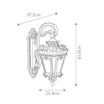 Kichler Outdoor Wall Light from the Tournai range. Tournai 2 Light Large Wall Lantern – SKU KL-TOURNAI2-L