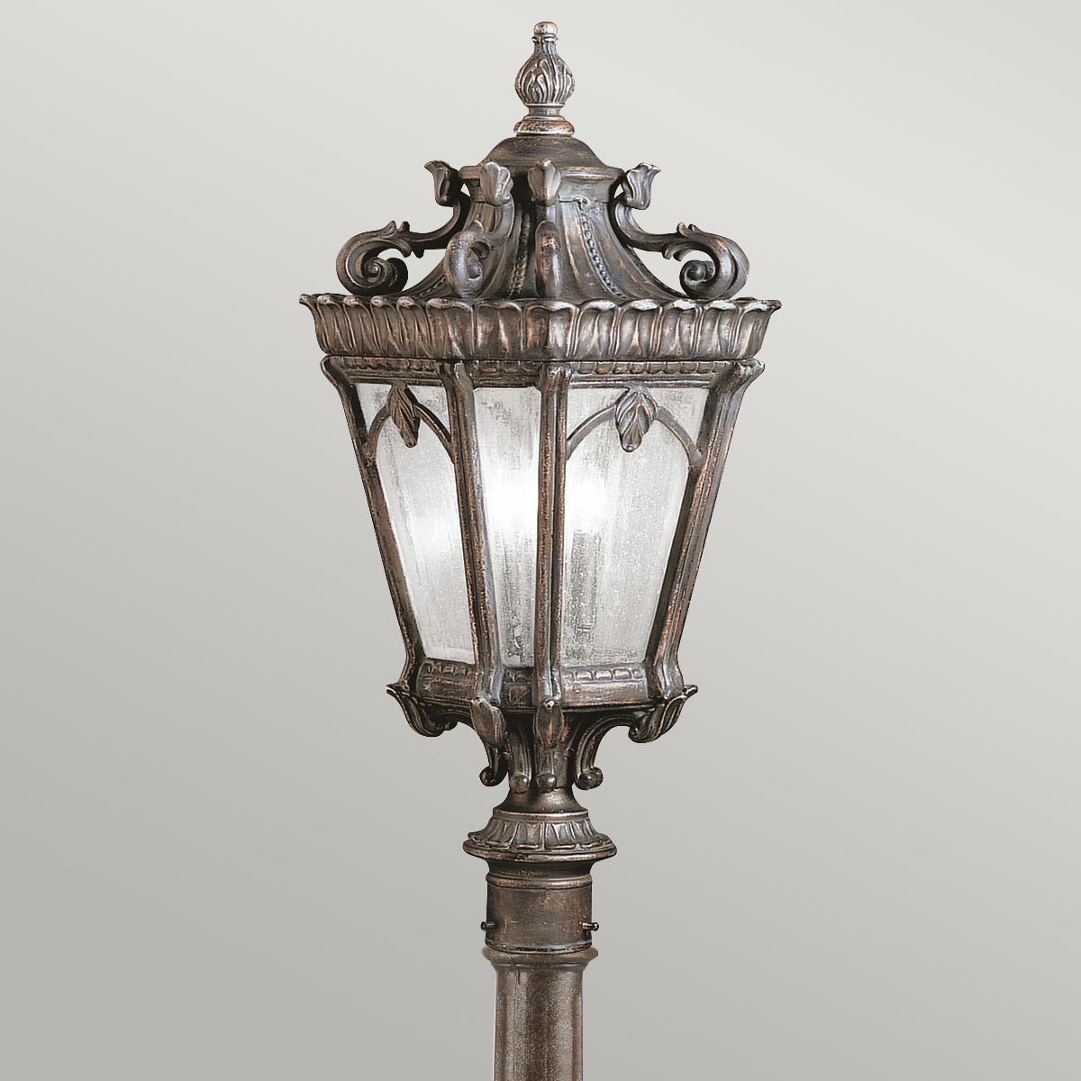 Kichler Pillar Lantern from the Tournai range. Tournai 1 Light Medium Pillar Product Code = KL-TOURNAI4-M