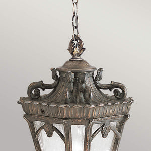 Kichler Outdoor Hanging from the Tournai range. Tournai 1 Light Medium Chain Lantern Product Code = KL-TOURNAI8-M