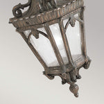Kichler Outdoor Hanging from the Tournai range. Tournai 1 Light Medium Chain Lantern Product Code = KL-TOURNAI8-M