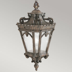 Kichler Outdoor Hanging from the Tournai range. Tournai 1 Light Medium Chain Lantern Product Code = KL-TOURNAI8-M