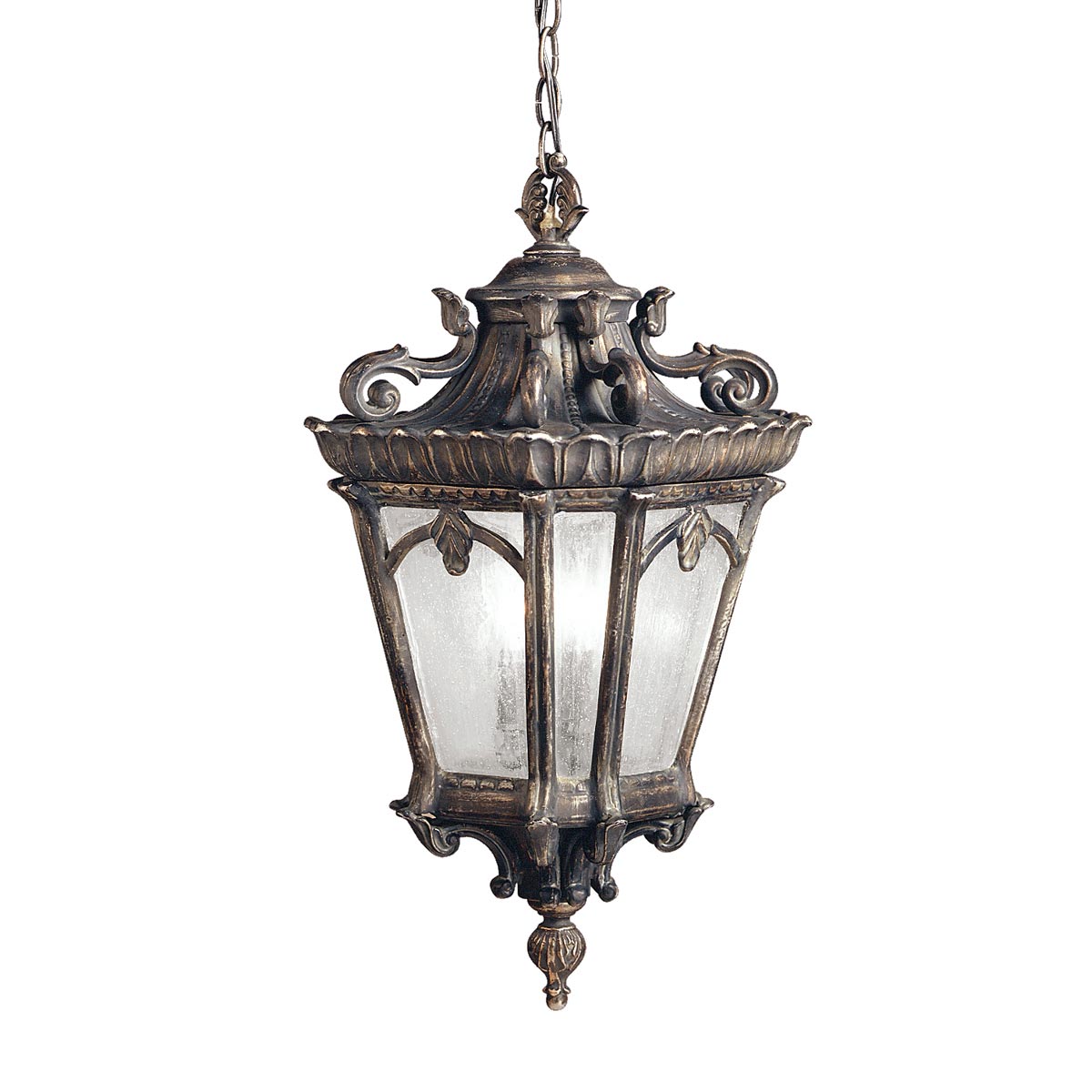 Kichler Outdoor Hanging from the Tournai range. Tournai 4 Light Grand Extra Large Chain Lantern Product Code = KL-TOURNAI8G-XL