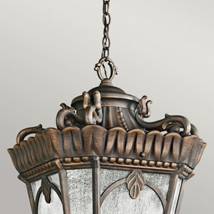Kichler Outdoor Hanging from the Tournai range. Tournai 4 Light Grand Extra Large Chain Lantern Product Code = KL-TOURNAI8G-XL
