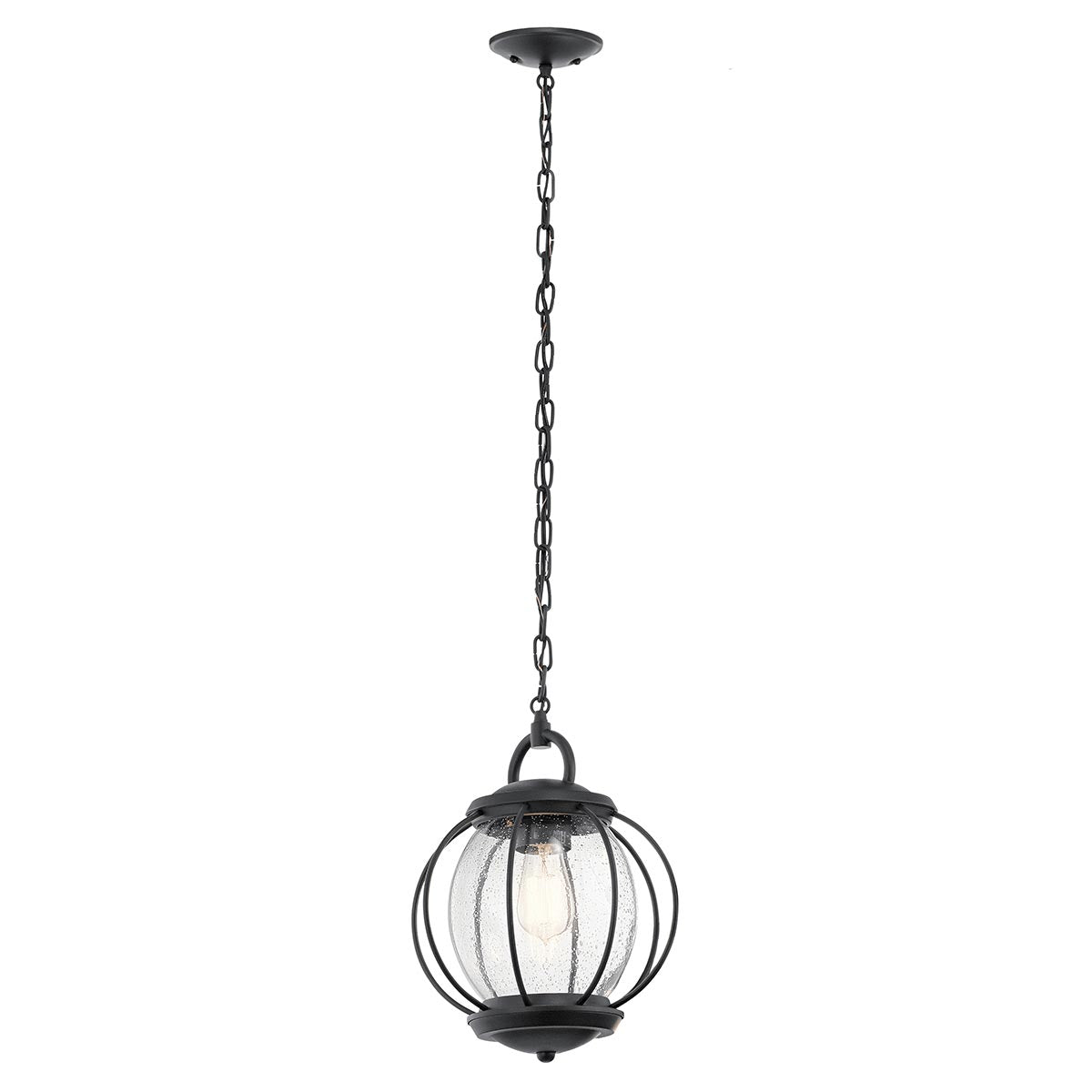 Kichler Outdoor Hanging from the Vandalia range. Vandalia 1 Light Medium Chain Lantern Product Code = KL-VANDALIA8-M