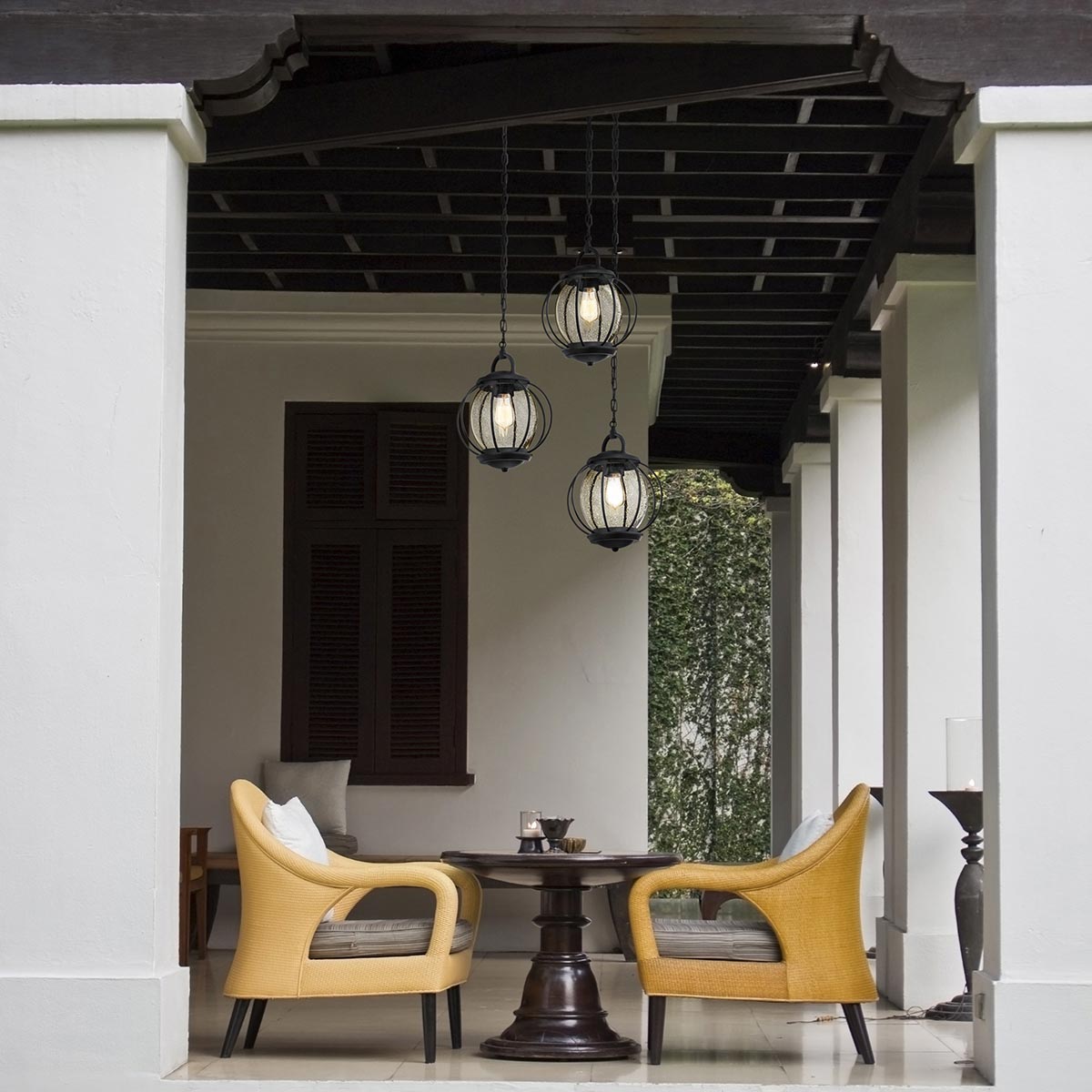 Kichler Outdoor Hanging from the Vandalia range. Vandalia 1 Light Medium Chain Lantern Product Code = KL-VANDALIA8-M