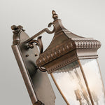 Kichler Outdoor Wall Light from the Venetian Rain range. Venetian Rain 3 Light Large Wall Lantern Product Code = KL-VENETIAN2-L