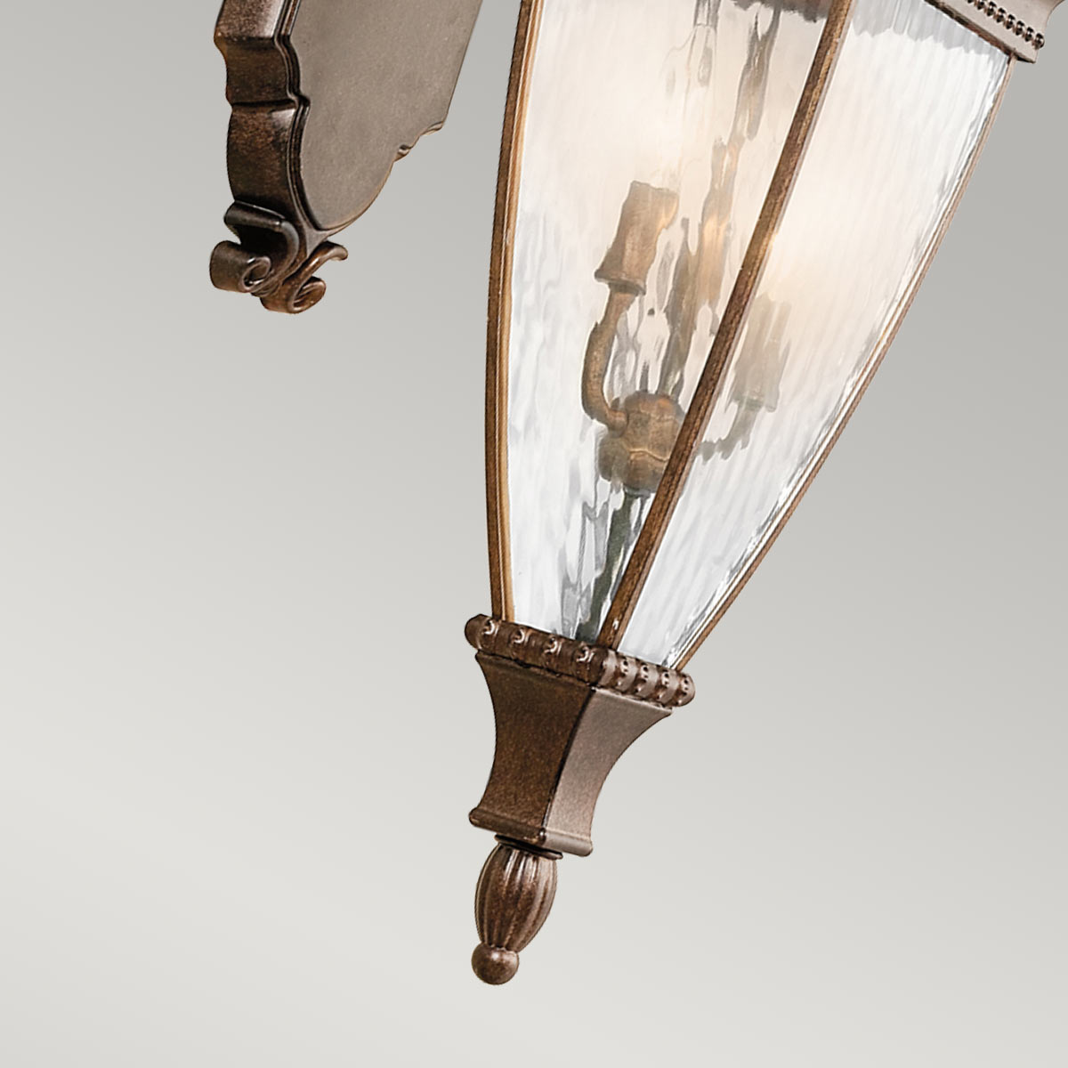 Kichler Outdoor Wall Light from the Venetian Rain range. Venetian Rain 3 Light Large Wall Lantern Product Code = KL-VENETIAN2-L