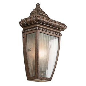 Kichler Outdoor Wall Light from the Venetian Rain range. Venetian Rain 1 Light Half Wall Lantern Product Code = KL-VENETIAN7-S