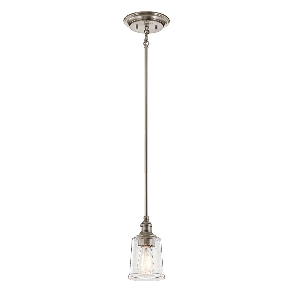 Kichler Pendant from the Waverly range. Waverly 1 Light Mini Pendant Product Code = KL-WAVERLY-MP-CLP