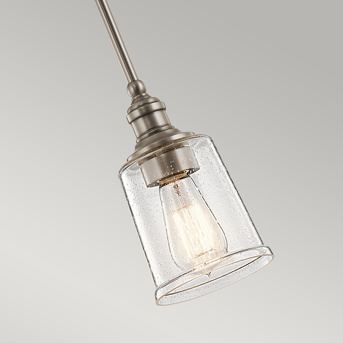Kichler Pendant from the Waverly range. Waverly 1 Light Mini Pendant Product Code = KL-WAVERLY-MP-CLP