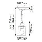 Kichler Pendant from the Waverly range. Waverly 1 Light Mini Pendant – SKU KL-WAVERLY-MP-CLP