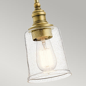 Kichler Pendant from the Waverly range. Waverly 1 Light Mini Pendant Product Code = KL-WAVERLY-MP-NBR