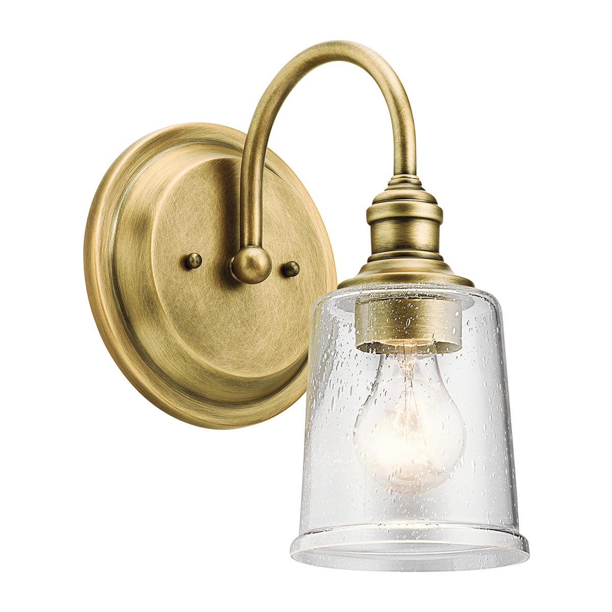 Kichler Wall Light from the Waverly range. Waverly 1 Light Wall Light Product Code = KL-WAVERLY1-NBR