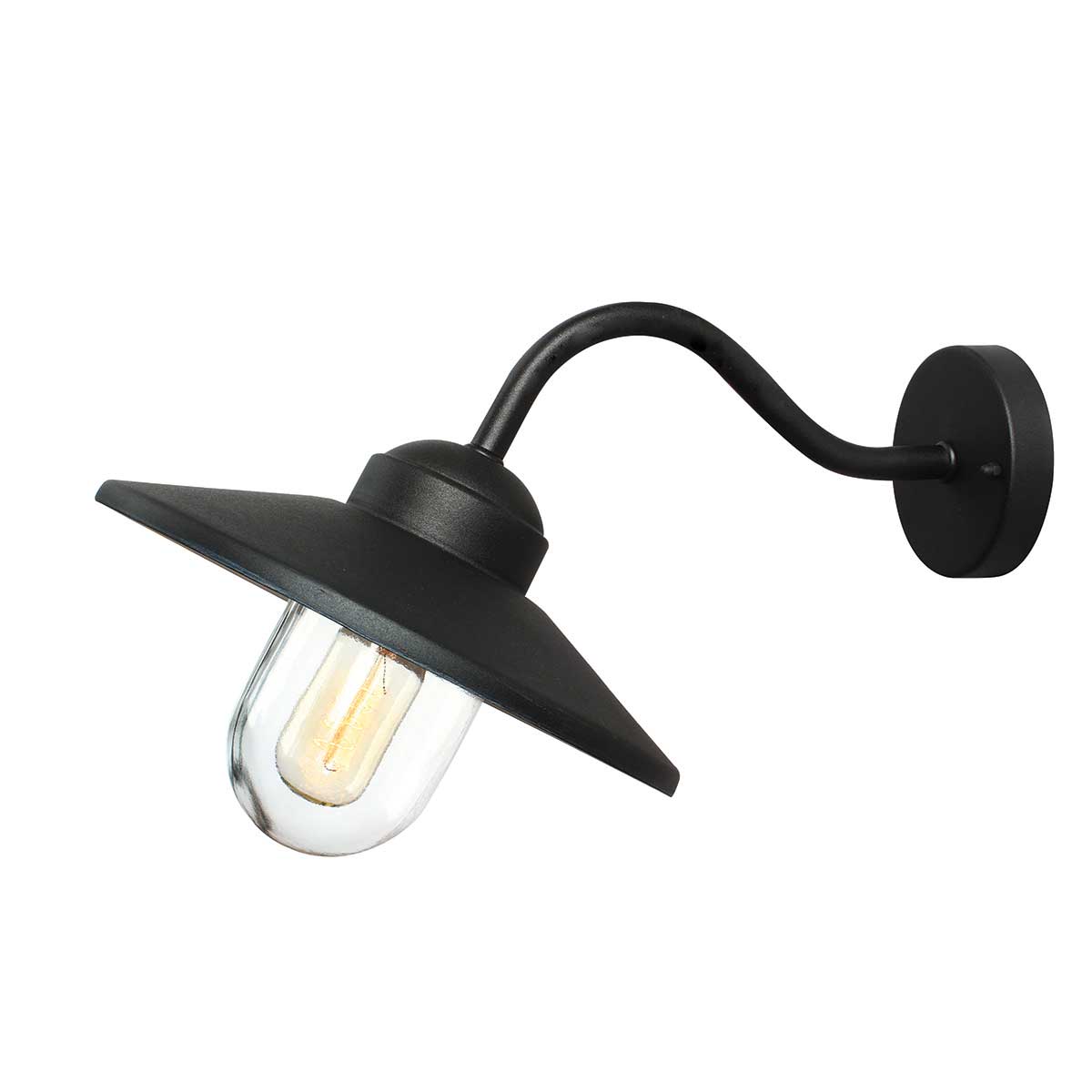 Elstead Lighting Outdoor Wall Light from the Klampenborg range. Klampenborg 1 Light Wall Lantern Product Code = KLAMPENBORG-BK