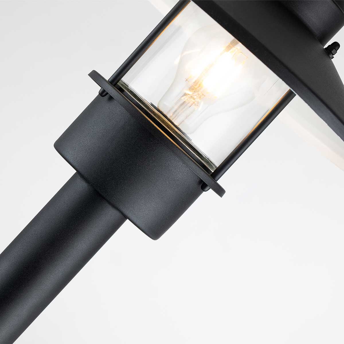 Elstead Lighting Bollard from the Klampenborg range. Klampenborg 1 Light Bollard Product Code = KLAMPENBORG-BOL-BK