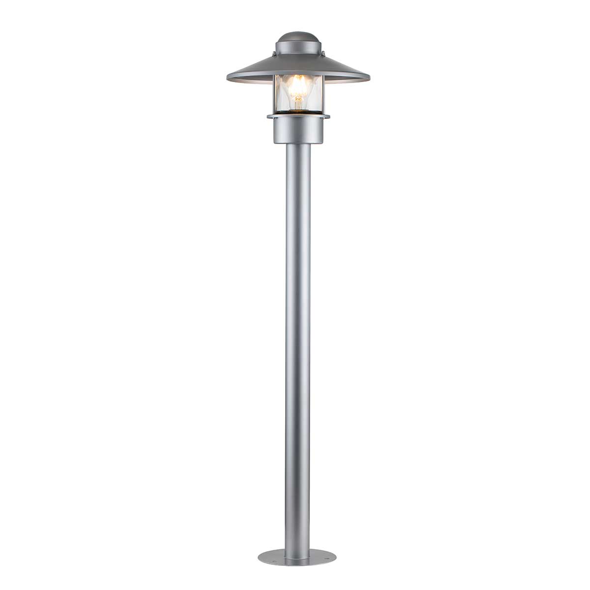 Elstead Lighting Bollard from the Klampenborg range. Klampenborg 1 Light Bollard Product Code = KLAMPENBORG-BOL-SIL
