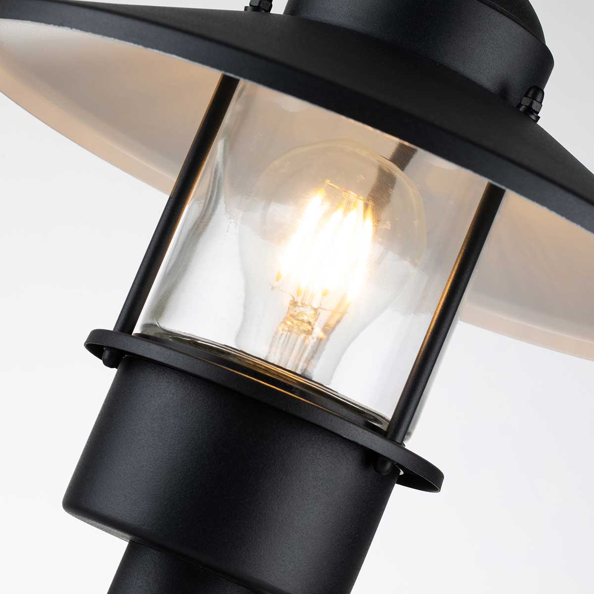 Elstead Lighting Pedestal Lantern from the Klampenborg range. Klampenborg 1 Light Pedestal Product Code = KLAMPENBORG-PED-BK