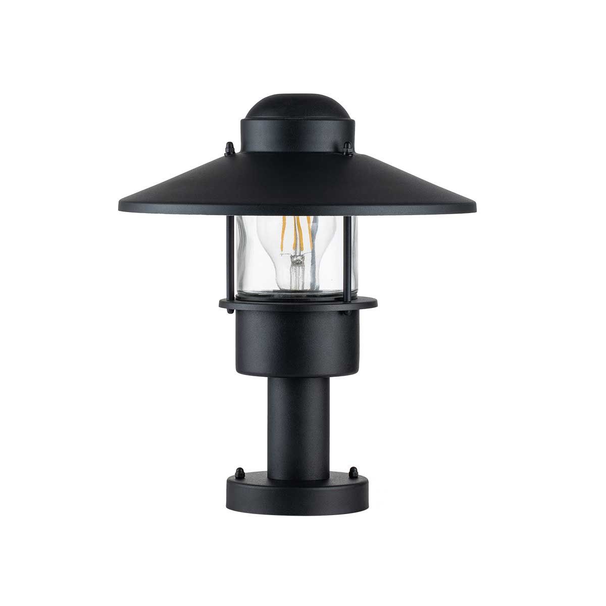 Elstead Lighting Pedestal Lantern from the Klampenborg range. Klampenborg 1 Light Pedestal – SKU KLAMPENBORG-PED-BK