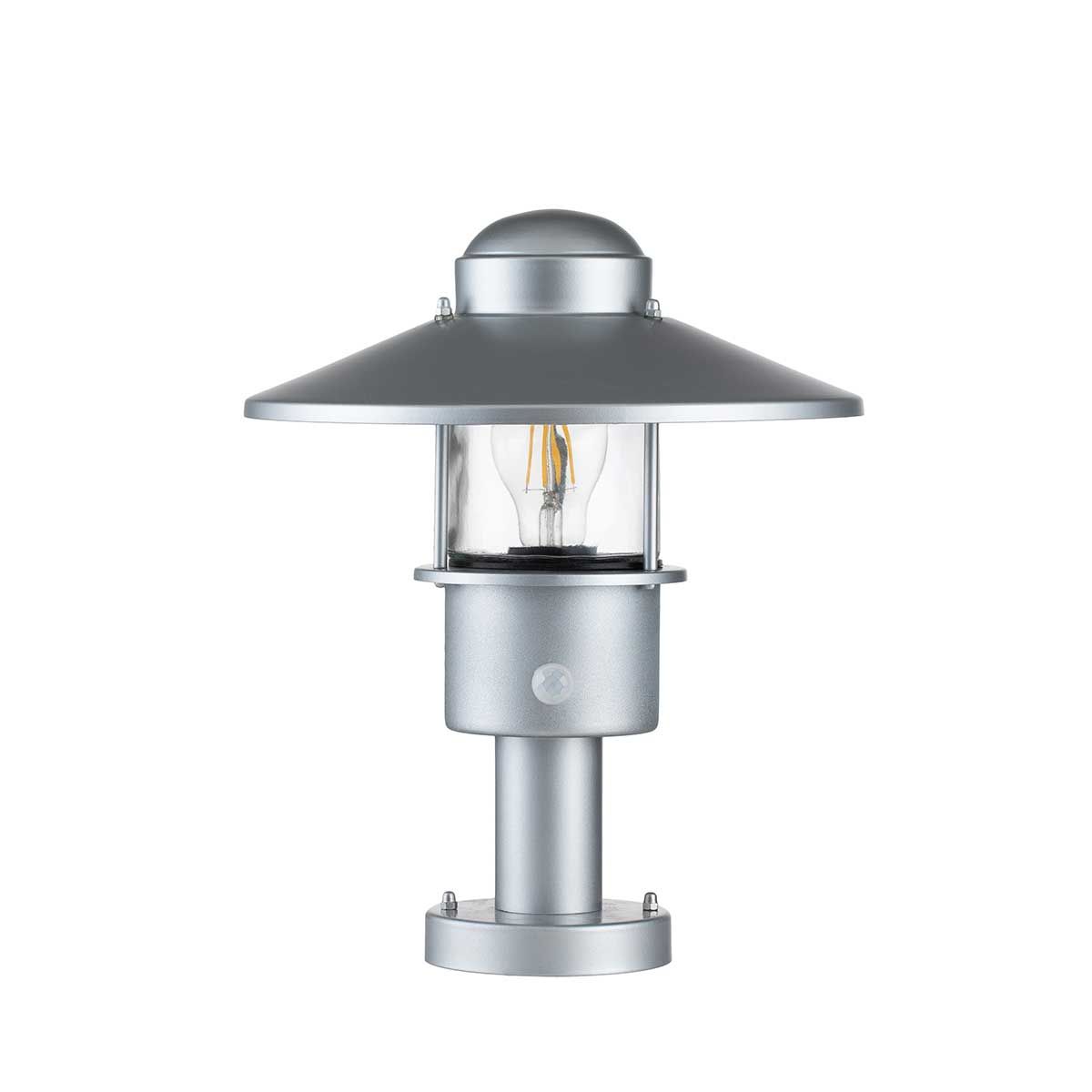 Elstead Lighting Pedestal Lantern from the Klampenborg range. Klampenborg 1 Light Pedestal with – SKU KLAMPENBORG-PED-PIR-SIL