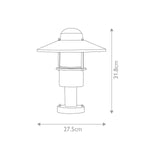 Elstead Lighting Pedestal Lantern from the Klampenborg range. Klampenborg 1 Light Pedestal with – SKU KLAMPENBORG-PED-PIR-SIL