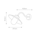 Elstead Lighting Outdoor Wall Light from the Klampenborg range. Klampenborg 1 Light Wall Lantern – SKU KLAMPENBORG-WHT