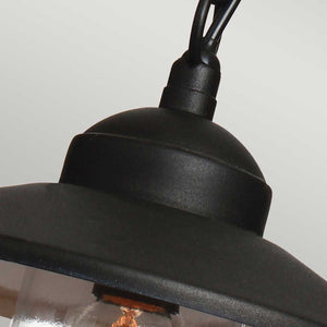 Elstead Lighting Outdoor Hanging from the Klampenborg range. Klampenborg 1 Light Chain Lantern Product Code = KLAMPENBORG8-BK