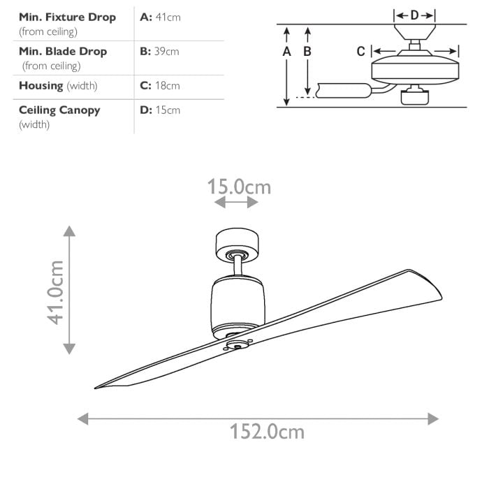 Kichler Ceiling Fan Ferron - 60in / 152cm Fan - Oil Brushed Bronze part Number = KLF-FERRON-60-BB