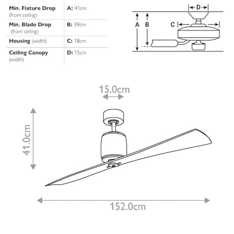 Kichler Ceiling Fan Ferron - 60in / 152cm Fan - Oil Brushed Bronze part Number = KLF-FERRON-60-BB