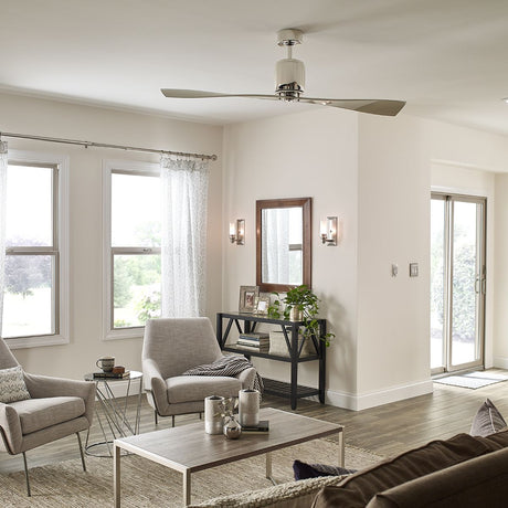 Kichler Ceiling Fan Ferron - 60in / 152cm Fan - Polished Nickel part Number = KLF-FERRON-60-PN