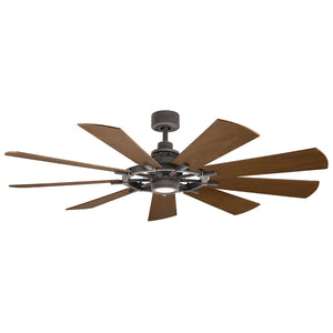 Kichler Ceiling Fan Gentry - 65in / 165cm Fan - Weathered Zinc part Number = KLF-GENTRY-65-WZ