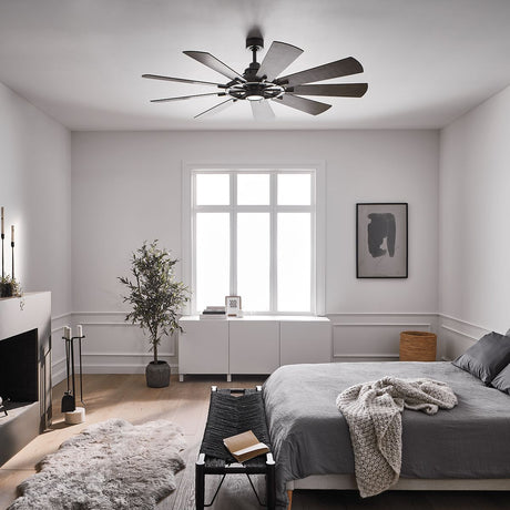 Kichler Ceiling Fan Gentry - 65in / 165cm Fan - Weathered Zinc part Number = KLF-GENTRY-65-WZ