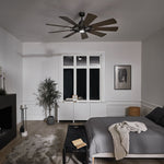Kichler Ceiling Fan Gentry - 65in / 165cm Fan - Weathered Zinc part Number = KLF-GENTRY-65-WZ