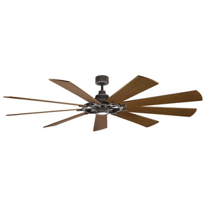 Kichler Ceiling Fan Gentry XL - 85in / 216cm Fan - Weathered Zinc part Number = KLF-GENTRY-85-WZ
