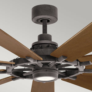 Kichler Ceiling Fan Gentry XL - 85in / 216cm Fan - Weathered Zinc part Number = KLF-GENTRY-85-WZ