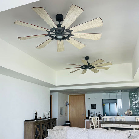 Kichler Ceiling Fan Gentry XL - 85in / 216cm Fan - Weathered Zinc part Number = KLF-GENTRY-85-WZ