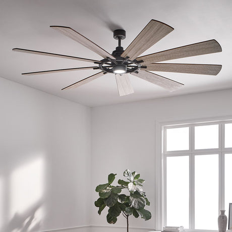 Kichler Ceiling Fan Gentry XL - 85in / 216cm Fan - Weathered Zinc part Number = KLF-GENTRY-85-WZ