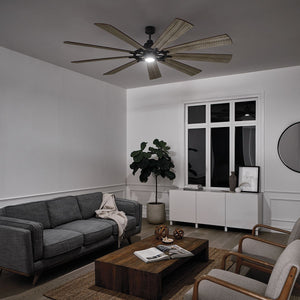 Kichler Ceiling Fan Gentry XL - 85in / 216cm Fan - Weathered Zinc part Number = KLF-GENTRY-85-WZ