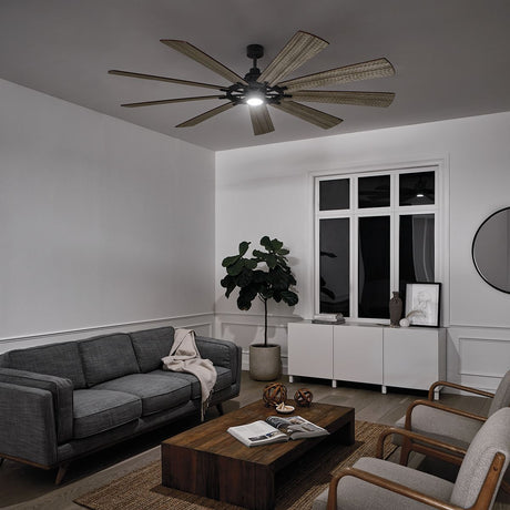 Kichler Ceiling Fan Gentry XL - 85in / 216cm Fan - Weathered Zinc part Number = KLF-GENTRY-85-WZ