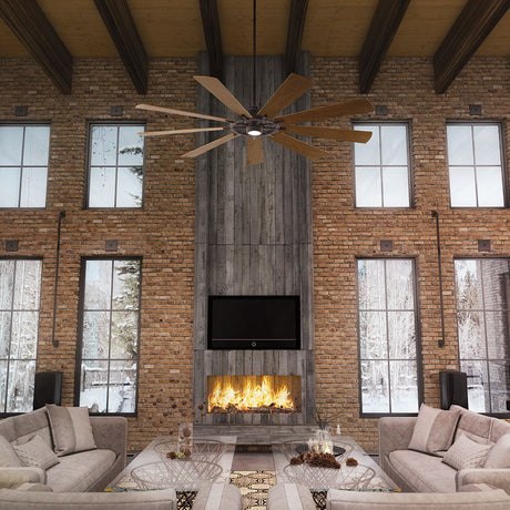 Kichler Ceiling Fan Gentry XL - 85in / 216cm Fan - Weathered Zinc part Number = KLF-GENTRY-85-WZ
