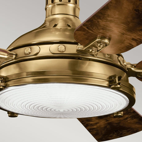 Kichler Ceiling Fan Hatteras Bay - 56in / 142cm Fan - Burnished Antique Brass part Number = KLF-HATTERAS-BAY-56-BAB