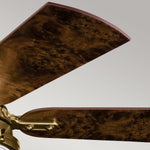 Kichler Ceiling Fan Hatteras Bay - 56in / 142cm Fan - Burnished Antique Brass part Number = KLF-HATTERAS-BAY-56-BAB